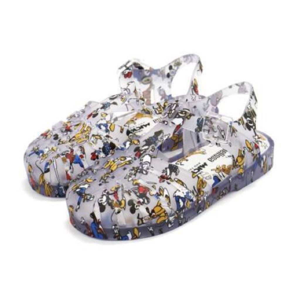 Mini Melissa Mickey and friends print sandals